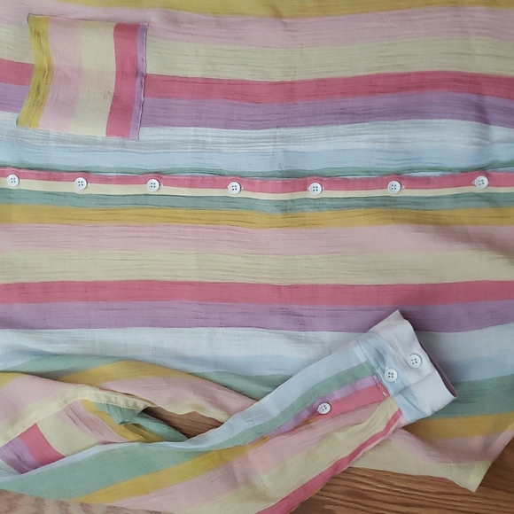 Torrid Rainbow Button Down Top - Picture 5 of 9